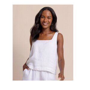 Southern Tide Verity Linen Square Neck Tank - Size S NWT